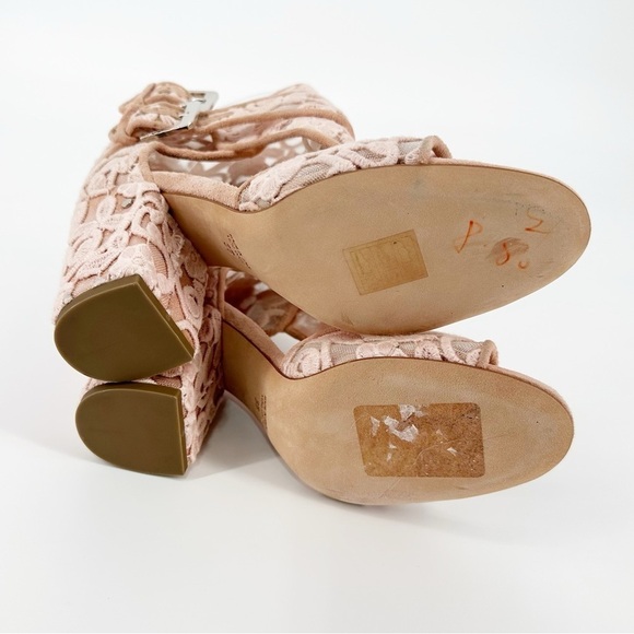 LAURENCE DACADE Lace Pattern Buckle Sandal Heel Size 5 - Picture 5 of 6